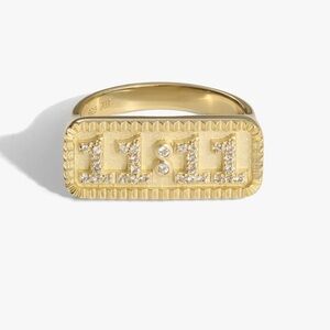 Awe Inspired 11:11 Ring 14K Gold Vermeil Size 6